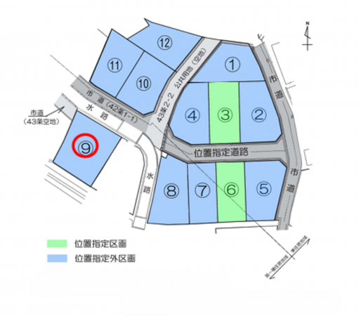 岸和田市箕土路町、土地の間取り画像です