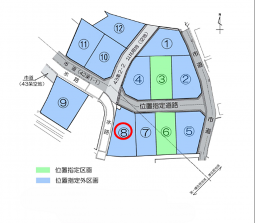 岸和田市箕土路町、土地の間取り画像です