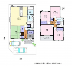 泉佐野市中庄、中古一戸建ての間取り画像です