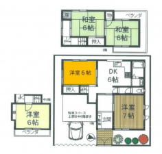 岸和田市南町、土地の間取り画像です