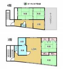 泉佐野市鶴原、収益物件/店舗事務所の間取り画像です