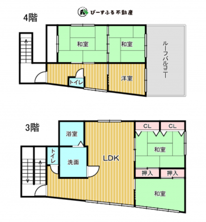 泉佐野市鶴原、収益物件/店舗事務所の間取り画像です