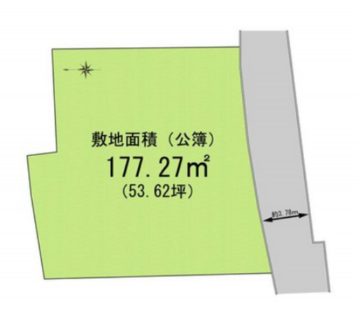貝塚市水間、土地の間取り画像です