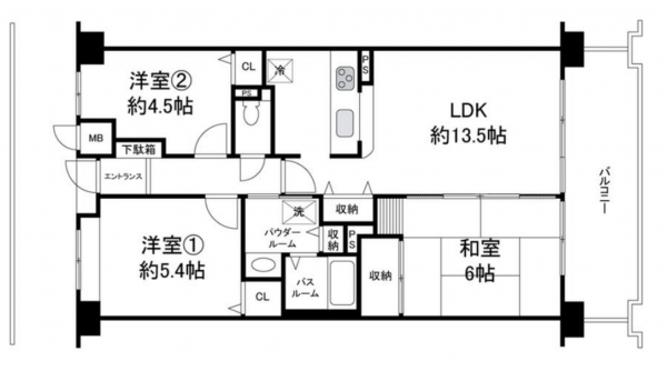 貝塚市窪田、マンションの画像です