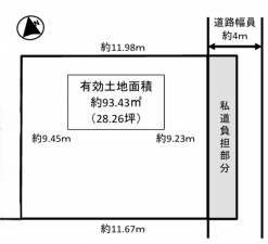 岸和田市極楽寺町、土地の間取り画像です