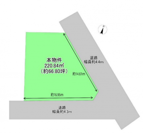 岸和田市小松里町、土地の間取り画像です