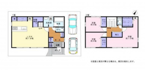 岸和田市別所町、中古一戸建ての間取り画像です