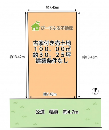 泉佐野市日根野、土地の間取り画像です