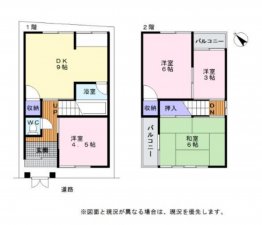 岸和田市春木、中古一戸建ての間取り画像です