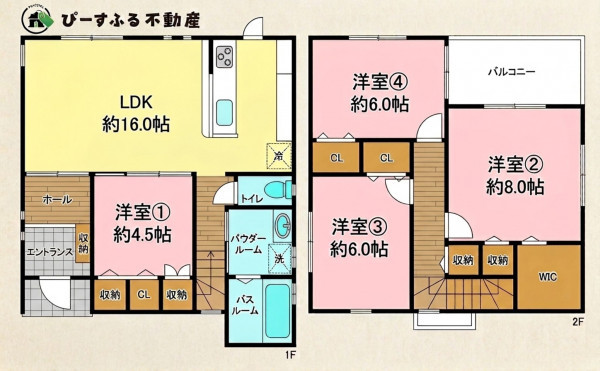 泉佐野市長滝、中古一戸建ての間取り画像です
