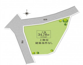 岸和田市土生町、土地の間取り画像です