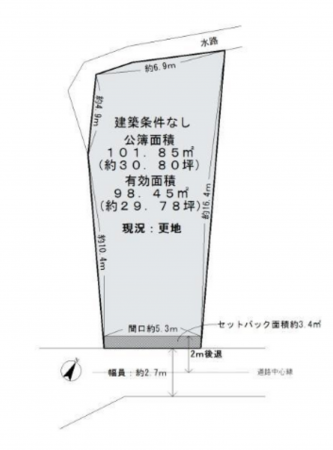 泉佐野市旭町、土地の間取り画像です