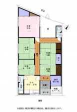 貝塚市堀、中古一戸建ての間取り画像です