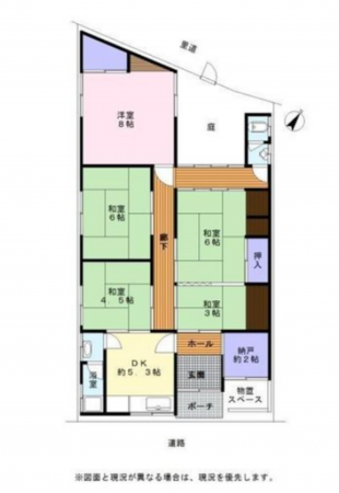 貝塚市堀、中古一戸建ての間取り画像です