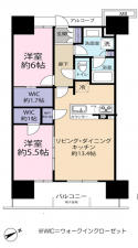 岸和田市土生町、マンションの間取り画像です