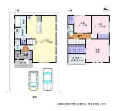 岸和田市別所町、中古一戸建ての間取り画像です