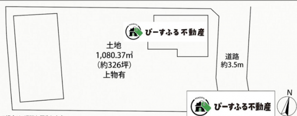 岸和田市岡山町、土地の間取り画像です