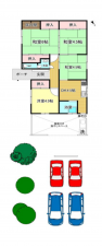 岸和田市神須屋町、中古一戸建ての間取り画像です