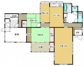 東彼杵郡川棚町小串郷、中古一戸建ての間取り画像です
