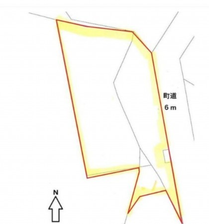 東彼杵郡波佐見町村木郷、土地の間取り画像です