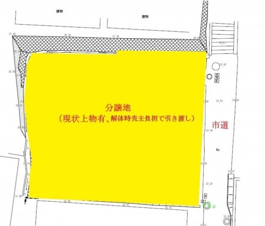 佐世保市高梨町、土地の間取り画像です