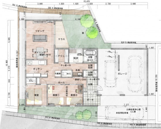 東彼杵郡波佐見町志折郷、新築一戸建ての間取り画像です