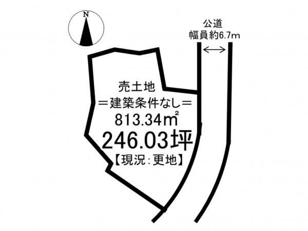 松江市東津田町、土地の間取り画像です