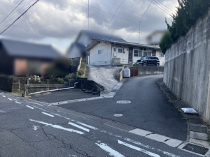 松江市黒田町、土地の前面道路を含む現地写真画像です
