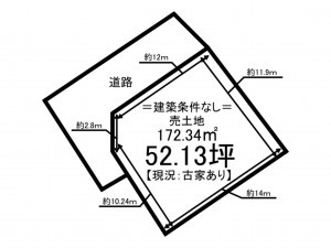 松江市黒田町、土地の間取り画像です