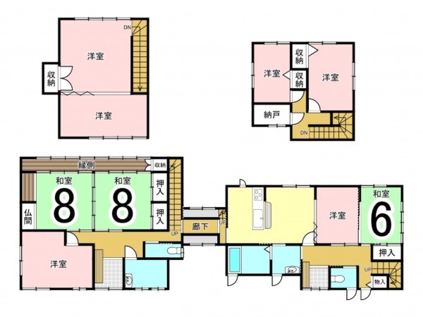 松江市宍道町、中古一戸建ての間取り画像です