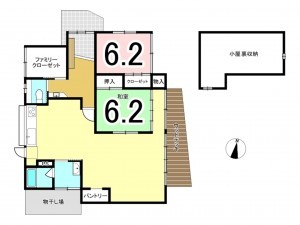 松江市古志原、中古一戸建ての間取り画像です