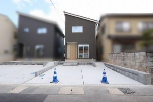 松江市法吉町、新築一戸建ての外観画像です