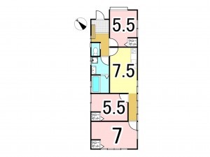 松江市国屋町、中古一戸建ての間取り画像です