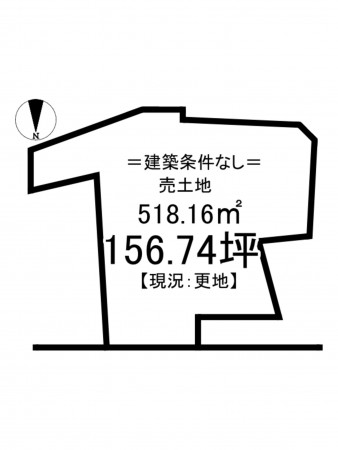 松江市津田町、土地の間取り画像です