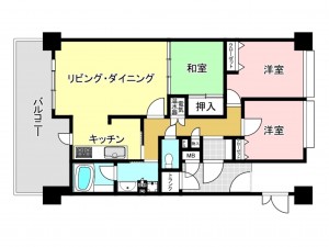 松江市袖師町、収益物件/マンションの間取り画像です