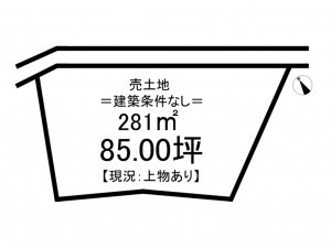 松江市薦津町、土地の間取り画像です