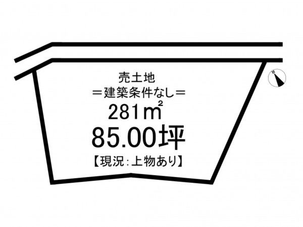 松江市薦津町、土地の間取り画像です