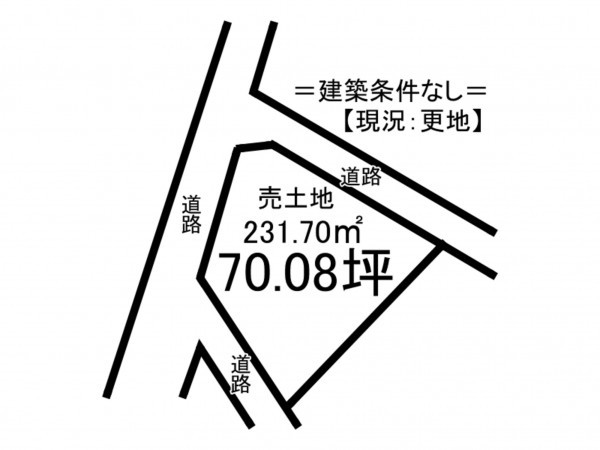 松江市古志原、土地の間取り画像です