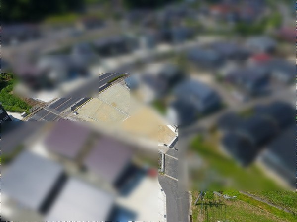 松江市玉湯町、土地の前面道路を含む現地写真画像です