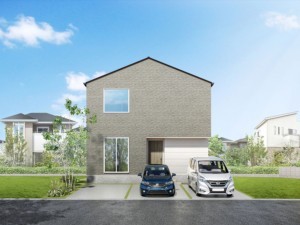 松江市法吉町、新築一戸建ての完成予想図（外観）画像です