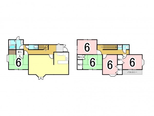 松江市法吉町、中古一戸建ての間取り画像です