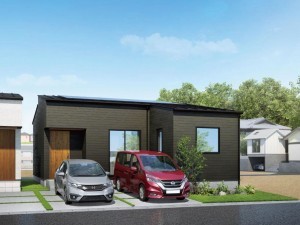 松江市法吉町、新築一戸建ての完成予想図（外観）画像です