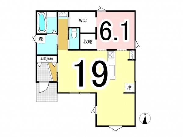 松江市法吉町、新築一戸建ての間取り画像です