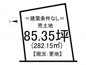 松江市西忌部町、土地の間取り画像です
