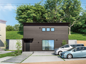 松江市西川津町、新築一戸建ての完成予想図（外観）画像です