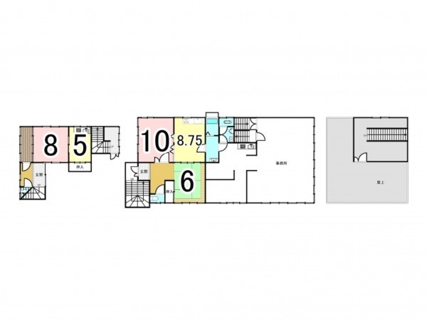 松江市東津田町、中古一戸建ての間取り画像です