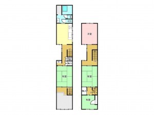松江市堂形町、中古一戸建ての間取り画像です
