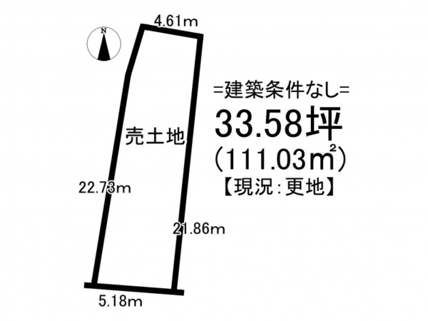 松江市外中原町、土地の間取り画像です