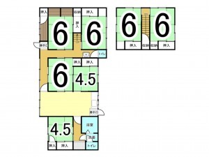 松江市淞北台、中古一戸建ての間取り画像です