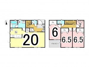 出雲市大津町、新築一戸建ての間取り画像です